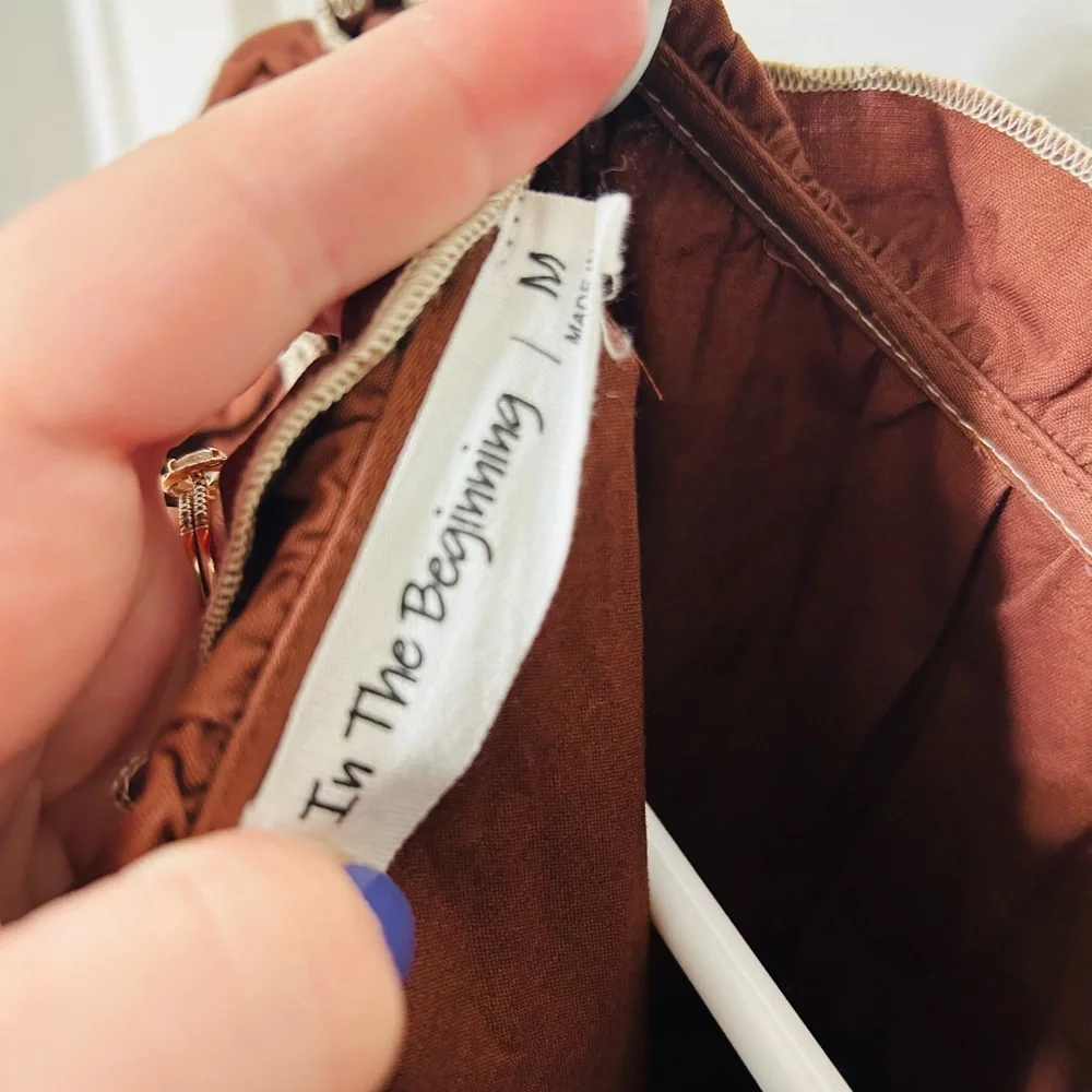 Rust Ruffle Midi Dress - Picture 3 of 3